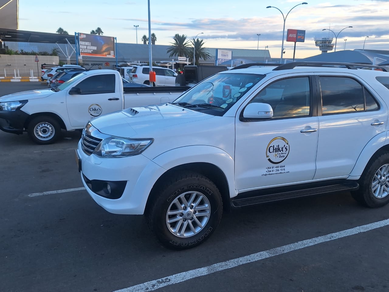 Chika's vehicles ready for airport pickup